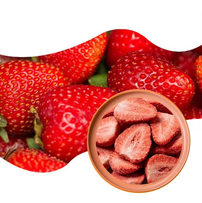 Factory Supply Bulk Freeze Dried Strawberry Sweet Dry Strawberry Slices High Quality Crispy Pure Freeze Dried Strawberry Slice