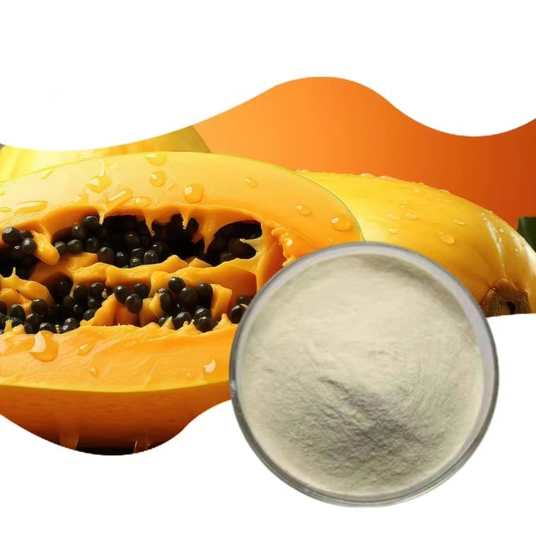 Papain 100,000u/g Enzyme Powder Papaya Fruit Food Additives for Meat Tenderizer Cosmetic Application Brewing Clarifying Agent