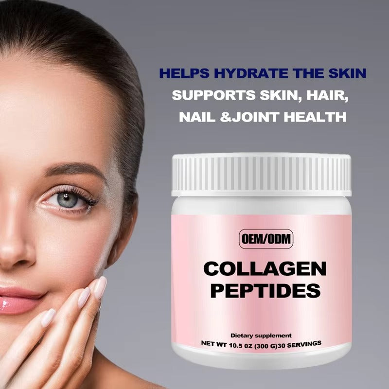 OEM ODM Hot Selling Hydrolyzed Collagen Powder for Promotes Hair Nail Skin Bone and Joint Health With Private Label