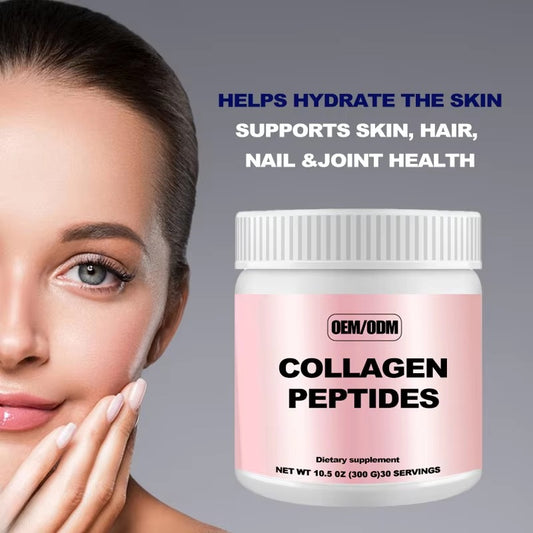 OEM ODM Hot Selling Hydrolyzed Collagen Powder for Promotes Hair Nail Skin Bone and Joint Health With Private Label