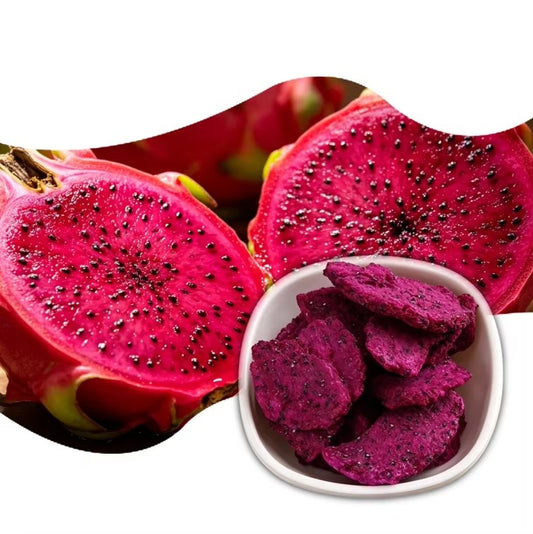 Factory Supply Bulk FD Freeze Dried Pitaya Slice Sweet High Quality Crispy Pure Health Food Grade Vacuum Pack