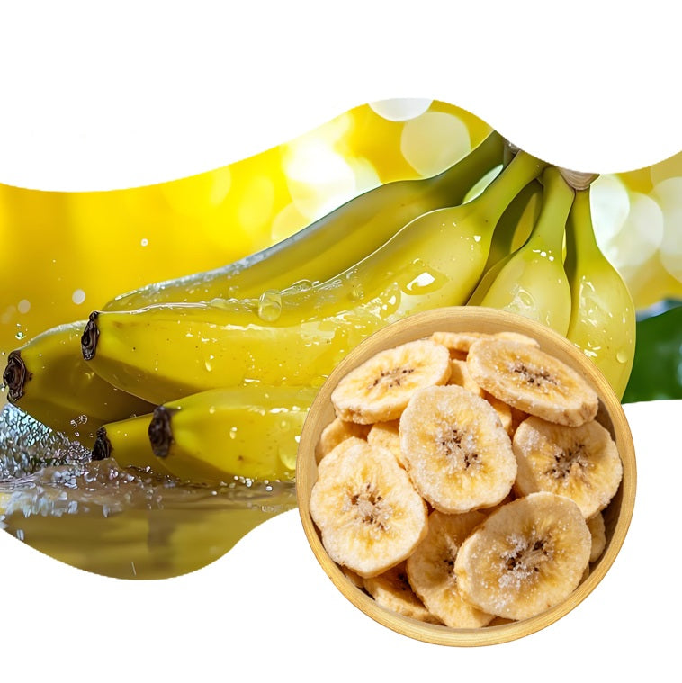 Factory Supply Bulk FD Freeze Dried Banana Slices Sweet Crispy High Quality Health Food Grade Vacuum Pack 1kg