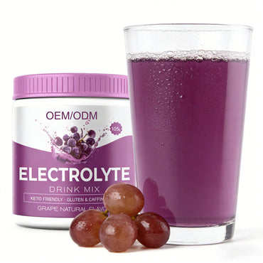 Grape Flavor Electrolyte Energy Drink Powder Blend Hydration Supplement