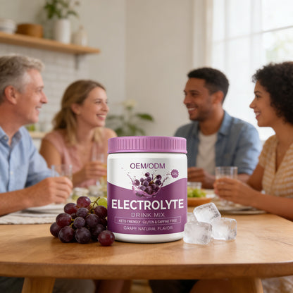 Grape Flavor Electrolyte Energy Drink Powder Blend Hydration Supplement