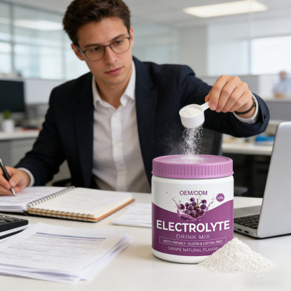 Grape Flavor Electrolyte Energy Drink Powder Blend Hydration Supplement